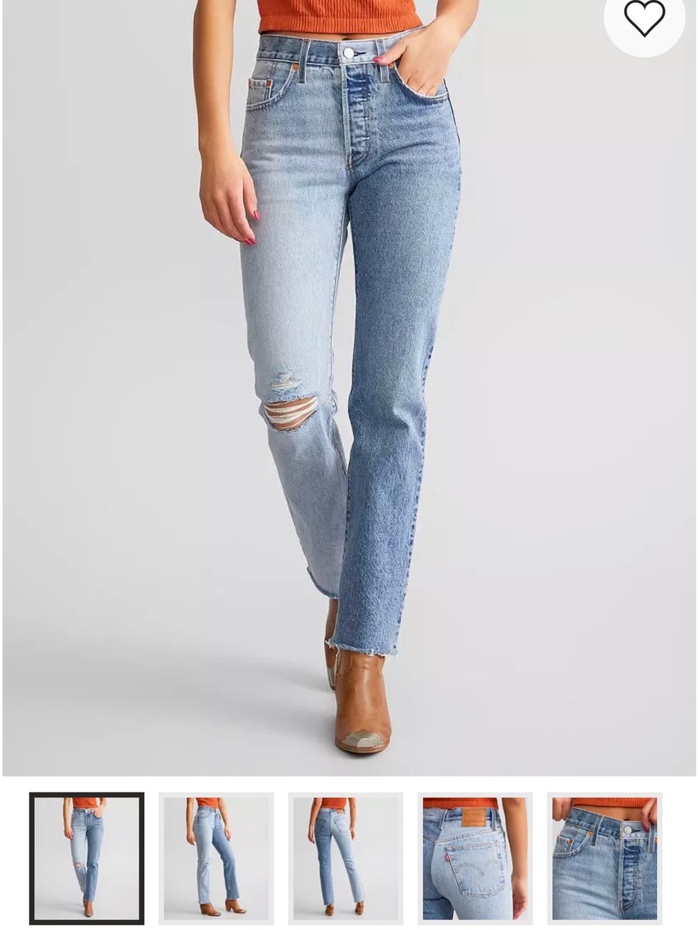 Levi’s - two toned high waisted jeans